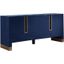 Akantha 68 Inch Wood Sideboard With Gold Accents In Blue