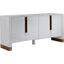 Akantha 68 Inch Wood Sideboard With Gold Accents In White