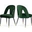 Akoya Velvet Dining Chair Set of 2 In Green