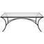 Alayna Metal and Glass Coffee Table In Black