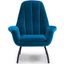 Alberto Velvet Blue Accent Chair