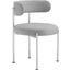 Albie Fabric Dining Chairs Set of 2 In Gray/Silver