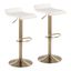 Ale Adjustable Height Barstool Set of 2 In Cream