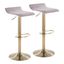 Ale Adjustable Height Barstool Set of 2 In Silver