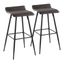 Ale Fixed Height Bar Stool Set of 2 In Espresso