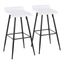 Ale Fixed Height Bar Stool Set of 2 In White