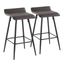 Ale Fixed Height Counter Stool Set of 2 In Espresso