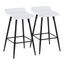 Ale Fixed Height Counter Stool Set of 2 In White