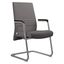 Aleen Series Guest Office Chair In Grey Leather