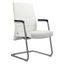 Aleen Series Guest Office Chair In White Leather