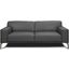 Alessia Dark Grey Leather Sofa