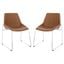 Alexis Matte Cigar Brown Mid Century Dining Chair Set of 2