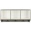 Alice French Gray and White Wall Shelf with Storage Compartments