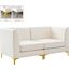 Alina Velvet Modular Sofa In Cream