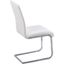 Alison Faux Leather Chrome Dining Side Chair Set of 2 In White