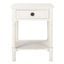 Allura 1 Drawer Accent Table in Distressed White