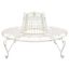 Ally Darling Wrought Iron 60.25 Inch with Outdoor Tree Bench in Antique White