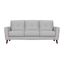 Almafi 82 Inch Leather Sofa In Dove Gray