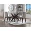 Amalie 5Pc Dining Set In Brown With Beige Chairs