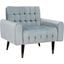 Amaris Slate Blue and Black and Brass Tufted Accent Chair