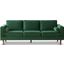 Amber Velvet Sofa In Dark Green