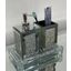 Ambrose Exquisite 3 Piece Square Soap Dispenser And Toothbrush Holder With Tray BATHSETSQSTR1120