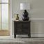 Americana Farmhouse 2 Drawer Night Stand With Charging Station In Black