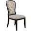 Americana Farmhouse Upholstered Tufted Back Side Chair In Black