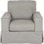 Americana Gray Box Cushion Slipcovered Chair