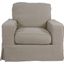 Americana Light Gray Box Cushion Slipcovered Chair