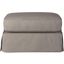Americana Light Gray Box Cushion Slipcovered Ottoman