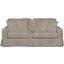 Americana Light Gray Box Cushion Slipcovered Sofa