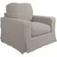 Americana Slipcover For Box Cushion Track Arm Chair In Light Gray