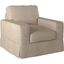Americana Slipcover For Box Cushion Track Arm Chair In Linen