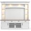 Americana Modern 92 Inch TV Console With Hutch Back Panel and LED Lights In White