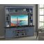 Americana Modern Denim 92 Inch Tv Console With Hutch And Led Lights