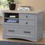 Americana Modern Dove Functional File Cabinet With Power Center