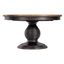 Americana Round Pedestal Dining Table W/1-22In Leaf In Black