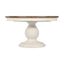 Americana Round Pedestal Dining Table W/1-22In Leaf In White