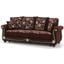 Americana Upholstered Convertible Sofabed with Storage In Brown