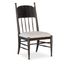 Americana Upholstered Seat Side Chair In Dark Brown