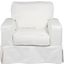 Americana White Box Cushion Slipcovered Chair