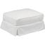 Americana White Box Cushion Slipcovered Ottoman