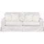 Americana White Box Cushion Slipcovered Sofa