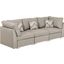 Amira Beige Fabric Sofa Couch With Pillows