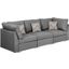 Amira Gray Fabric Sofa Couch With Pillows