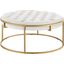 Amoria Cream Rectangle Ottoman In Brushed Gold