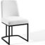 Amplify Sled Base Upholstered Fabric Dining Side Chair EEI-3811-BLK-WHI