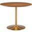 Amuse 40 Inch Dining Table In Gold Walnut