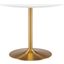 Amuse 40 Inch Dining Table In Gold White